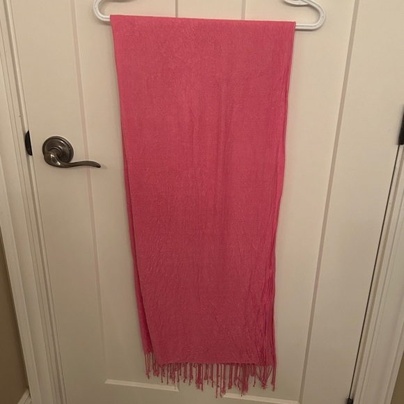 Pink Fringe Pashmina Scarf - Picture 1 of 6